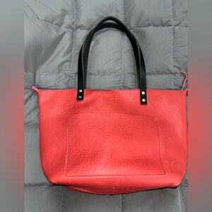 Portland Leather Goods Large Zip Tote-Sugar